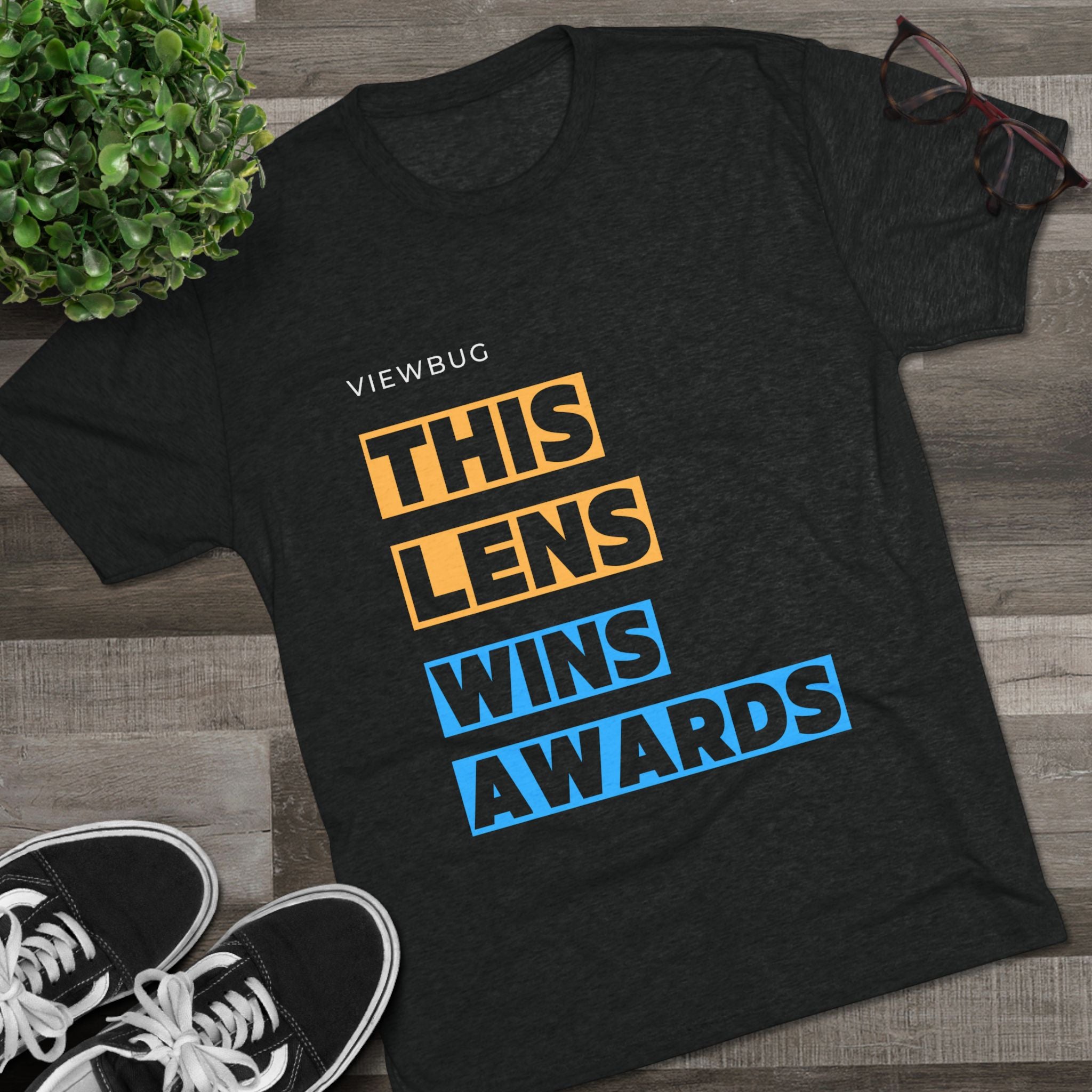 This Lens Wins Awards Tri-Blend Crew Tee