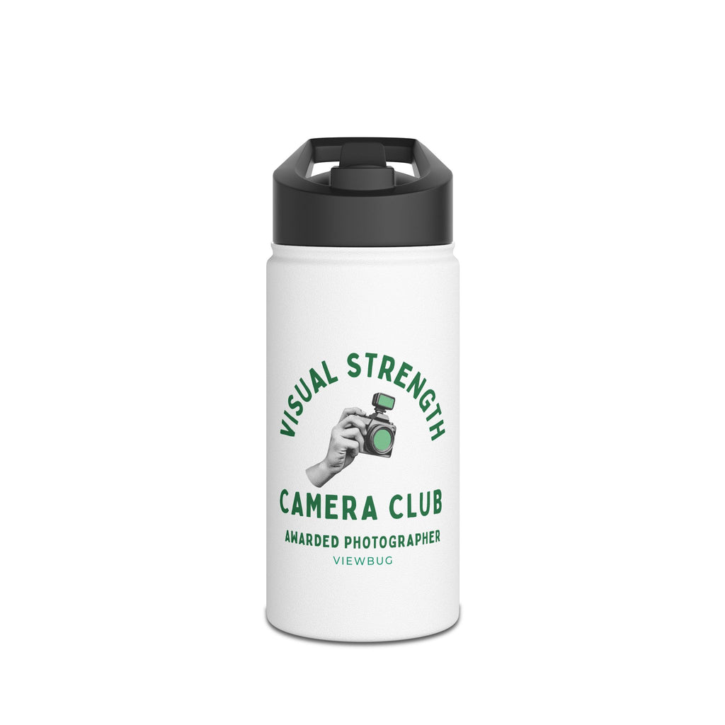 Visual Strength: Stainless Steel Water Bottle, Standard Lid
